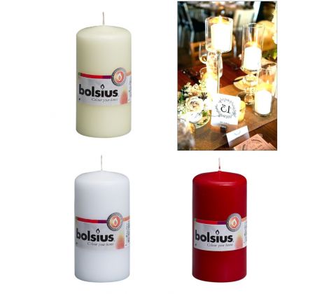 Valcové sviečky Bolsius, 10 cm, 20 ks viac farieb na výber